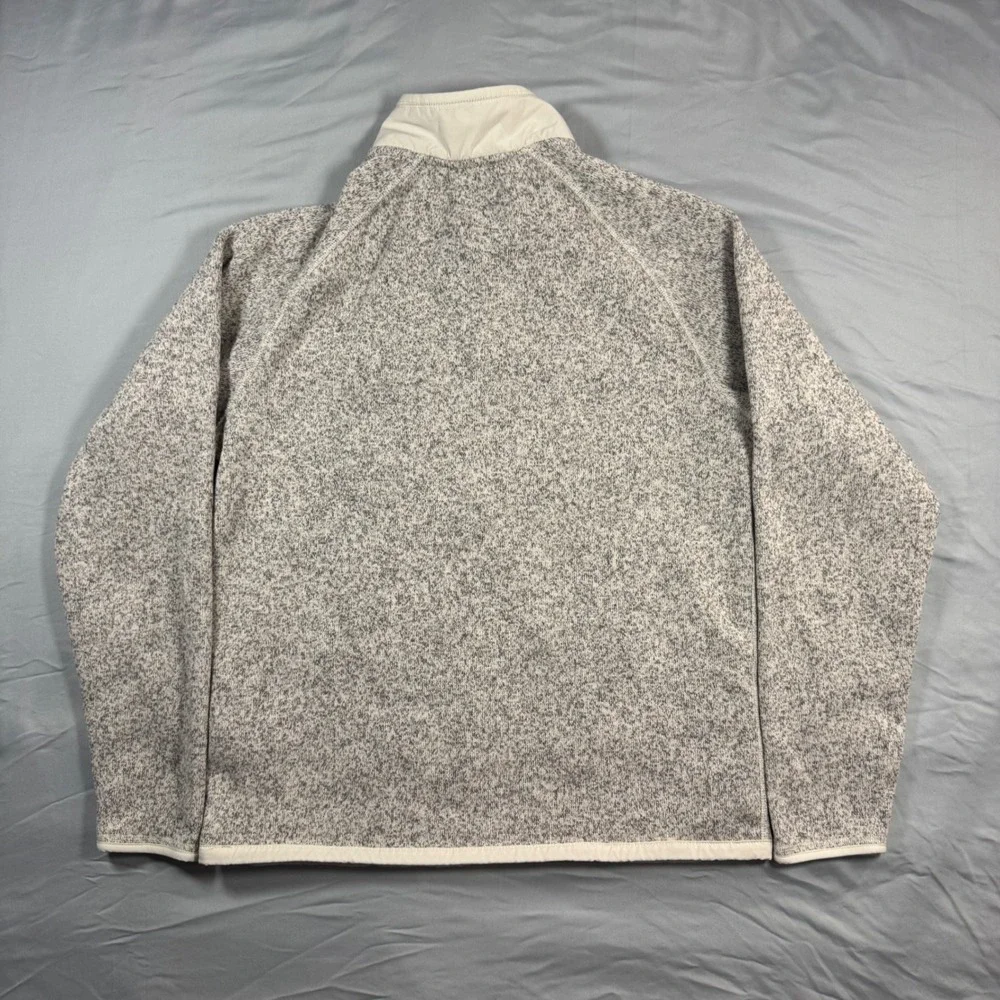 North Face Gordon Lyons Quarter Zip Fleece Pullover Grey Cream Mens M Gorpcore